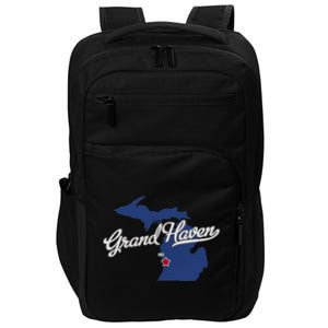 Grand Haven Michigan MI Map Impact Tech Backpack