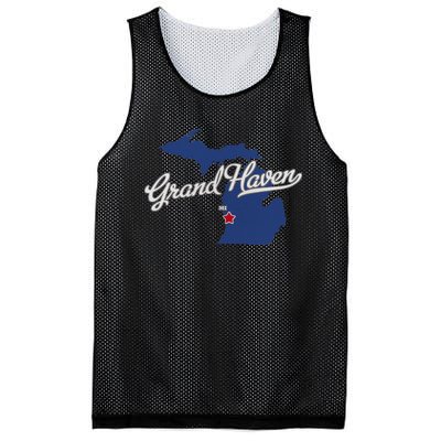 Grand Haven Michigan MI Map Mesh Reversible Basketball Jersey Tank