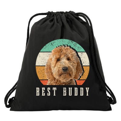 Goldendoodle Hi My Name Is Stop That Funny Dog Doodle Mom Drawstring Bag