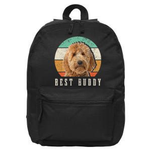 Goldendoodle Hi My Name Is Stop That Funny Dog Doodle Mom 16 in Basic Backpack