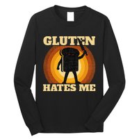 Gluten Hates Me Funny Celiac Disease Awareness Long Sleeve Shirt