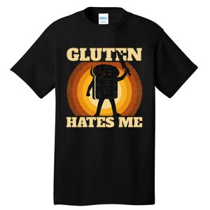 Gluten Hates Me Funny Celiac Disease Awareness Tall T-Shirt