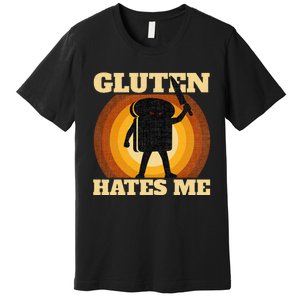 Gluten Hates Me Funny Celiac Disease Awareness Premium T-Shirt