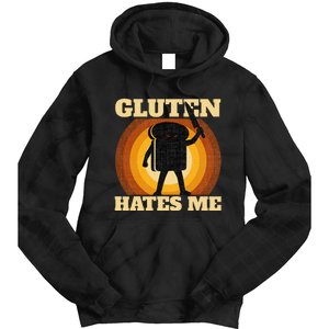 Gluten Hates Me Funny Celiac Disease Awareness Tie Dye Hoodie