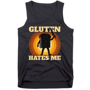 Gluten Hates Me Funny Celiac Disease Awareness Tank Top