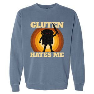 Gluten Hates Me Funny Celiac Disease Awareness Garment-Dyed Sweatshirt