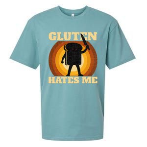 Gluten Hates Me Funny Celiac Disease Awareness Sueded Cloud Jersey T-Shirt