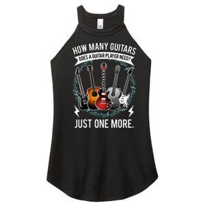 Guitar How Many Guitars Gift For Guitar Player Women’s Perfect Tri Rocker Tank