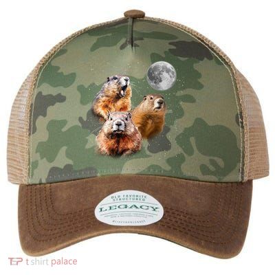Groundhog Head Moon Funny Groundhog Day Legacy Tie Dye Trucker Hat