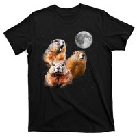 Groundhog Head Moon Funny Groundhog Day T-Shirt