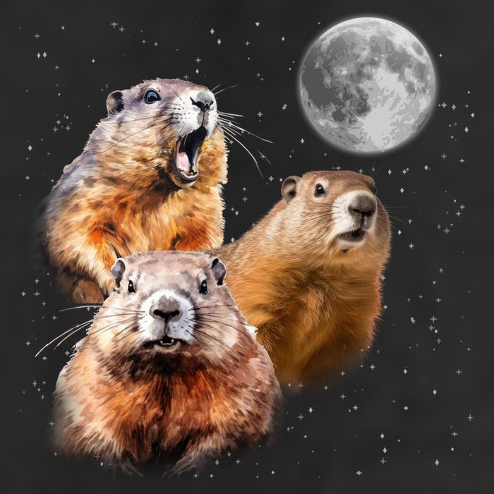 Groundhog Head Moon Funny Groundhog Day Adult Drive Performance Visor