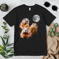 Groundhog Head Moon Funny Groundhog Day Premium T-Shirt