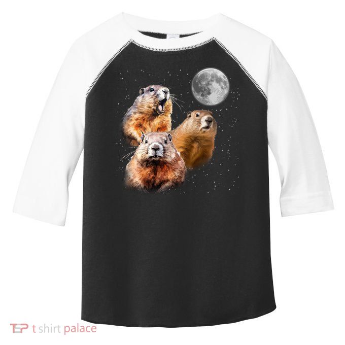 Groundhog Head Moon Funny Groundhog Day Toddler Fine Jersey T-Shirt