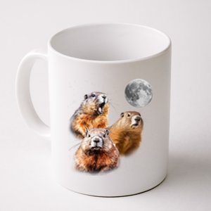 Groundhog Head Moon Funny Groundhog Day Coffee Mug