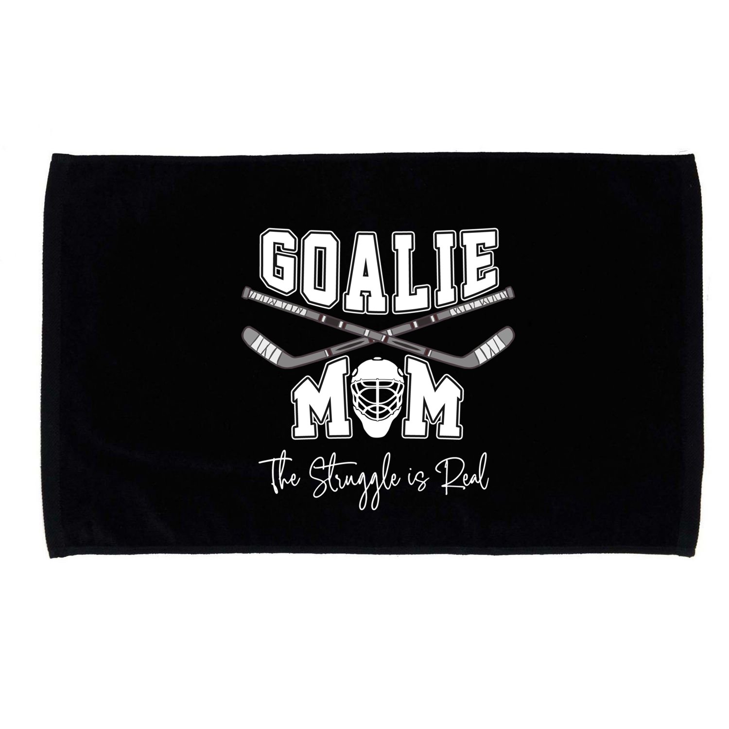 Goalie Hockey Mom The Struggle Is Real For Keeper Mothers Gift Microfiber Hand Towel
