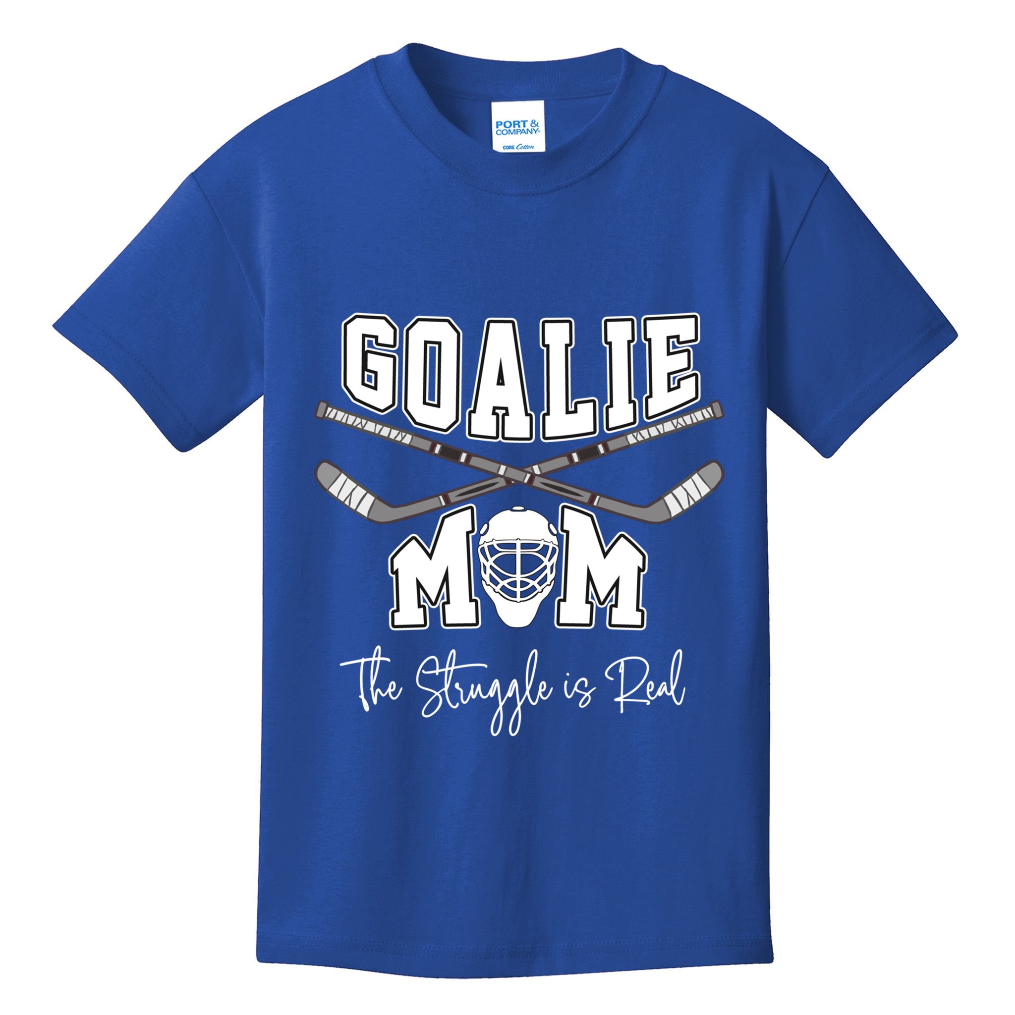 Goalie Hockey Mom The Struggle Is Real For Keeper Mothers Gift Kids T-Shirt