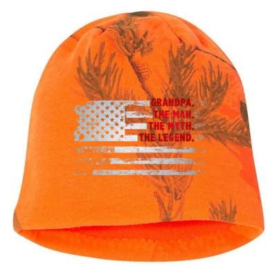 Grandpa He Man Myth Legend American USA Flag Father S Day Kati - Camo Knit Beanie