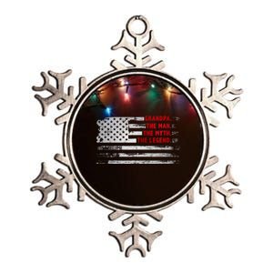 Grandpa He Man Myth Legend American USA Flag Father S Day Metallic Star Ornament