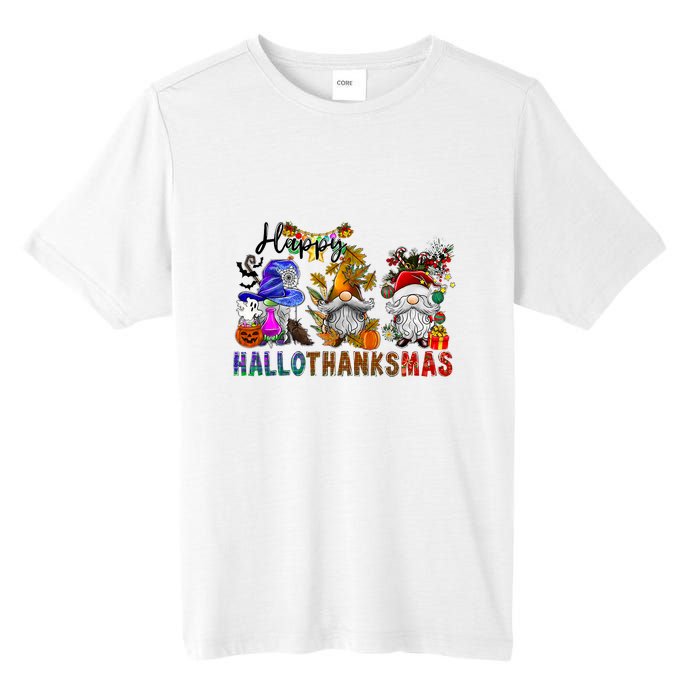 Gnomes Halloween Merry Christmas Happy Hallothanksmas Tall Fusion ChromaSoft Performance T-Shirt