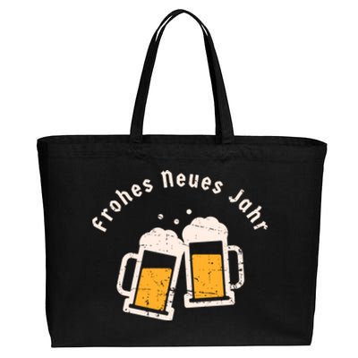 Ger Happy New Year Beer Mug Graphic Art Frohes Neues Jahr Gift Cotton Canvas Jumbo Tote