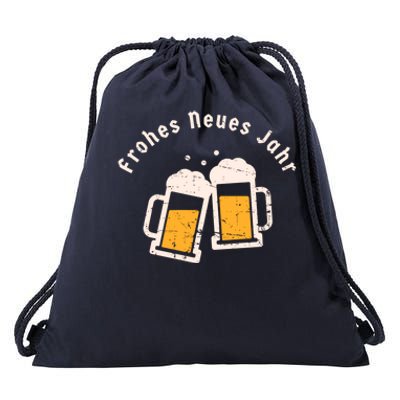 Ger Happy New Year Beer Mug Graphic Art Frohes Neues Jahr Gift Drawstring Bag