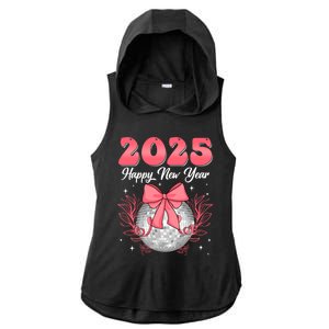 Groovy Happy New Year 2025 Disco Ball New Years Eve Party Gift Ladies PosiCharge Tri-Blend Wicking Draft Hoodie Tank