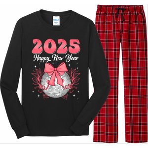 Groovy Happy New Year 2025 Disco Ball New Years Eve Party Gift Long Sleeve Pajama Set