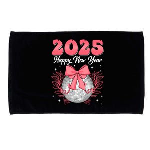 Groovy Happy New Year 2025 Disco Ball New Years Eve Party Gift Microfiber Hand Towel