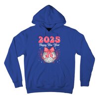 Groovy Happy New Year 2025 Disco Ball New Years Eve Party Gift Hoodie