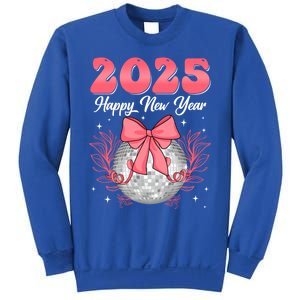 Groovy Happy New Year 2025 Disco Ball New Years Eve Party Gift Sweatshirt