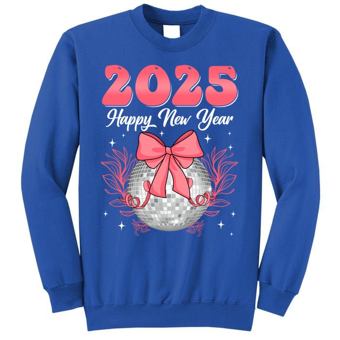 Groovy Happy New Year 2025 Disco Ball New Years Eve Party Gift Sweatshirt