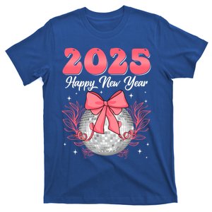 Groovy Happy New Year 2025 Disco Ball New Years Eve Party Gift T-Shirt