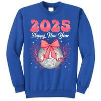 Groovy Happy New Year 2025 Disco Ball New Years Eve Party Gift Tall Sweatshirt