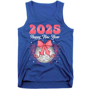 Groovy Happy New Year 2025 Disco Ball New Years Eve Party Gift Tank Top