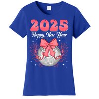 Groovy Happy New Year 2025 Disco Ball New Years Eve Party Gift Women's T-Shirt