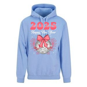 Groovy Happy New Year 2025 Disco Ball New Years Eve Party Gift Unisex Surf Hoodie