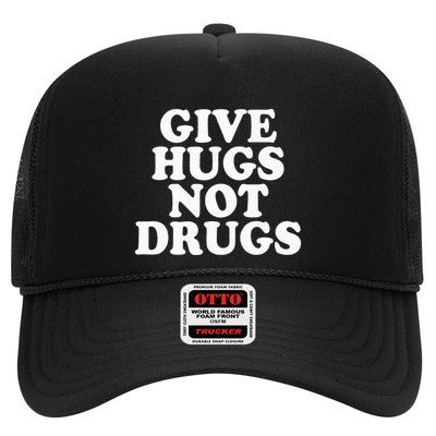 Give Hugs Not Drugs Slogan Awareness Red Ribbon Week Trucker Hat