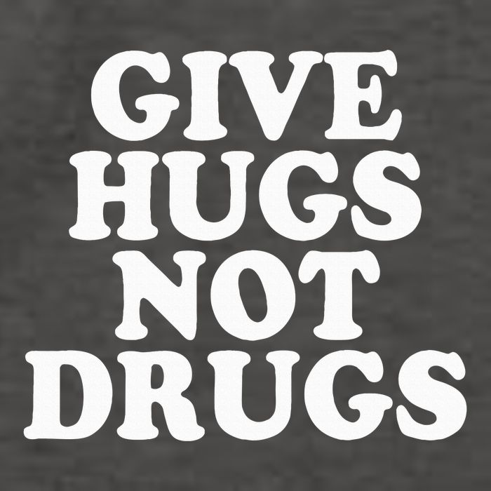 Give Hugs Not Drugs Slogan Awareness Red Ribbon Week Vector Backpack