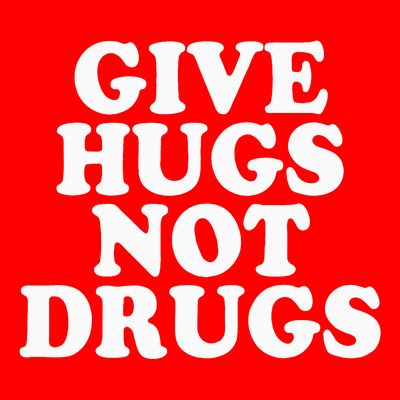 Give Hugs Not Drugs Slogan Awareness Red Ribbon Week T-Shirt
