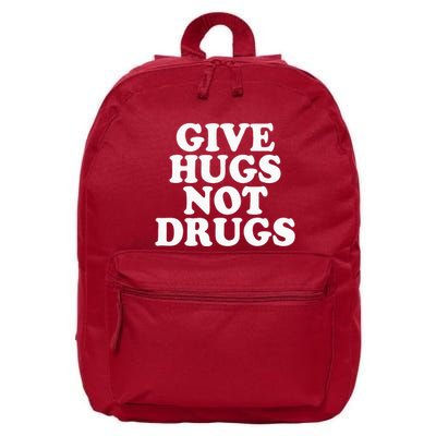 Give Hugs Not Drugs Slogan Awareness Red Ribbon Week 16 in Basic Backpack
