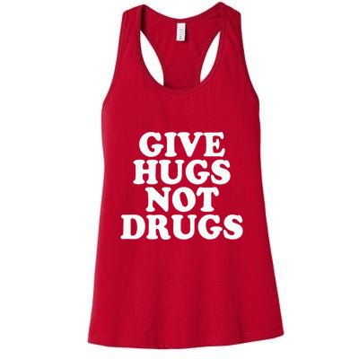 Give Hugs Not Drugs Slogan Awareness Red Ribbon Week Womens Tank Top