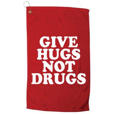 Give Hugs Not Drugs Slogan Awareness Red Ribbon Week Golf Towel