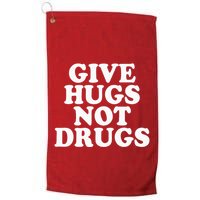 Give Hugs Not Drugs Slogan Awareness Red Ribbon Week Golf Towel