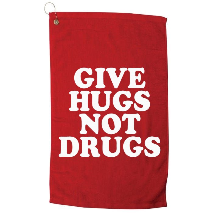 Give Hugs Not Drugs Slogan Awareness Red Ribbon Week Golf Towel