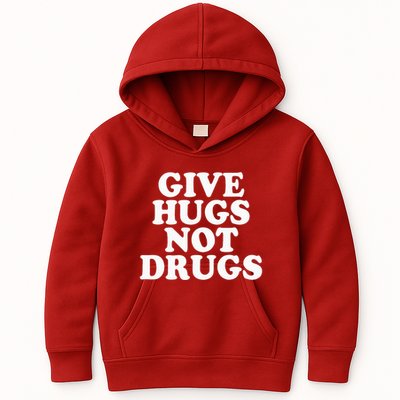 Give Hugs Not Drugs Slogan Awareness Red Ribbon Week Kids Hoodie