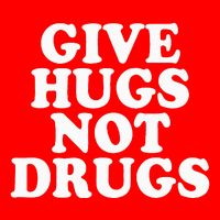 Give Hugs Not Drugs Slogan Awareness Red Ribbon Week Short Acrylic Beanie