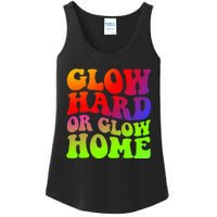 Glow Hard Or Glow Home colors  70s 80s Ladies Essential Tank