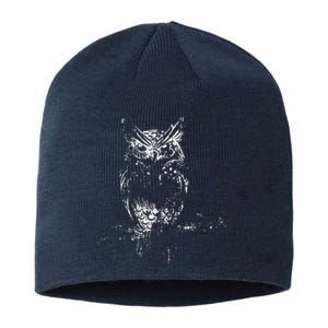 Great Horned Owl Distressed Design Sustainable Beanie