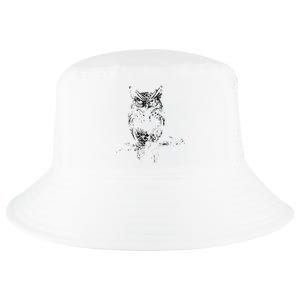 Great Horned Owl Distressed Design Cool Comfort Performance Bucket Hat