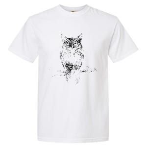 Great Horned Owl Distressed Design Garment-Dyed Heavyweight T-Shirt